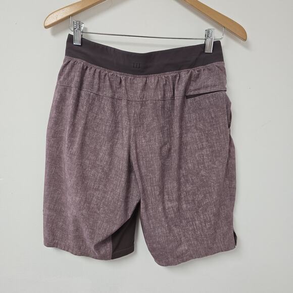 Lululemon Shorts Mens S T.H.E. Liner Sunbleached Cherry Cola Stretch Athletic 9" - Picture 3 of 9